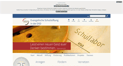 Desktop Screenshot of evangelische-schulstiftung.de