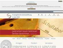 Tablet Screenshot of evangelische-schulstiftung.de